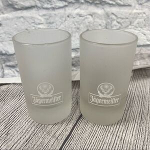 Jagermeister Set of 2 shot glasses approx 3.5” tall